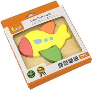 Viga puzzle mini din lemn – avion