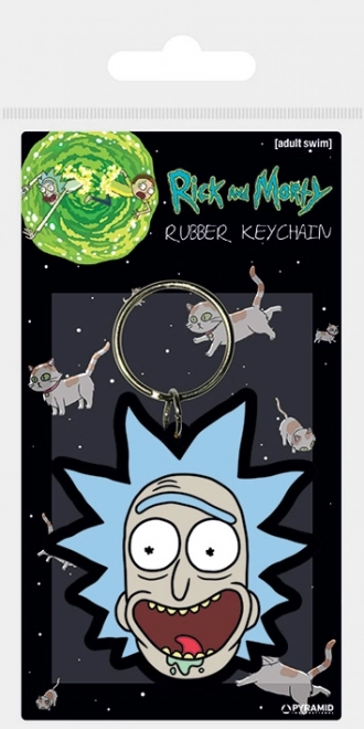Breloc din cauciuc Rick și Morty - Zâmbetul nebun al lui Rick