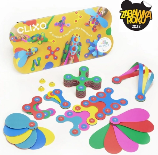 Clixo Rainbow set magnetic de construcție 42 piese