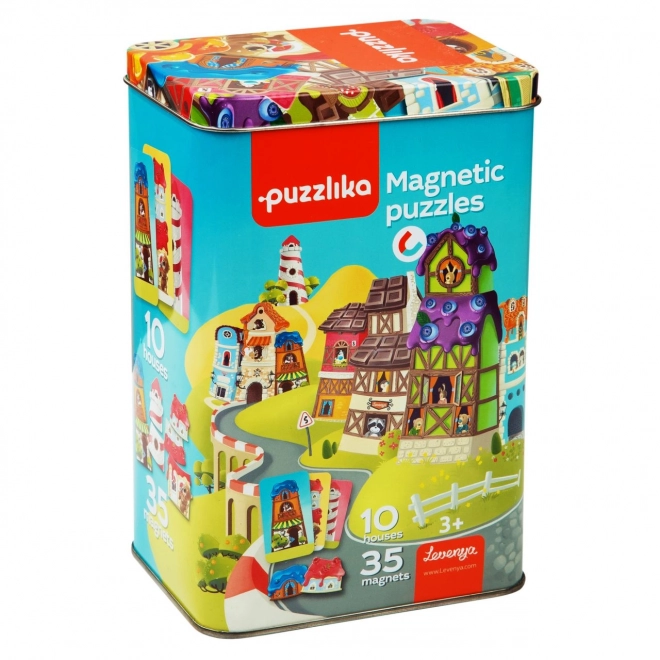 Magnetice căsuțe Puzzlika - joc magnetic