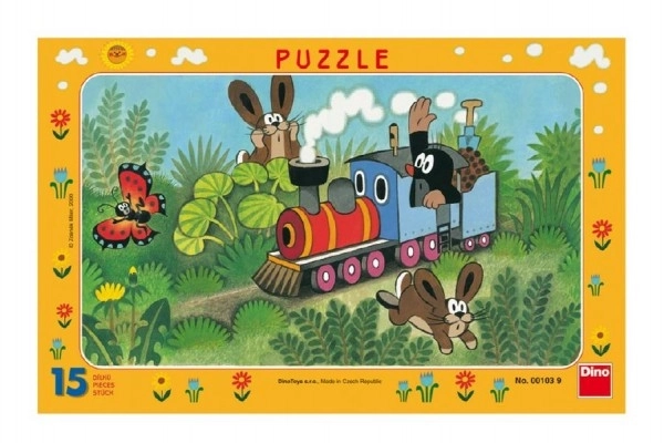 Puzzle Krtek și Locomotiva 29.5x19cm 15 Piese