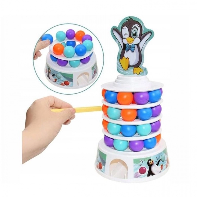 Jocul Woopie de dexteritate Pinguin pe turn