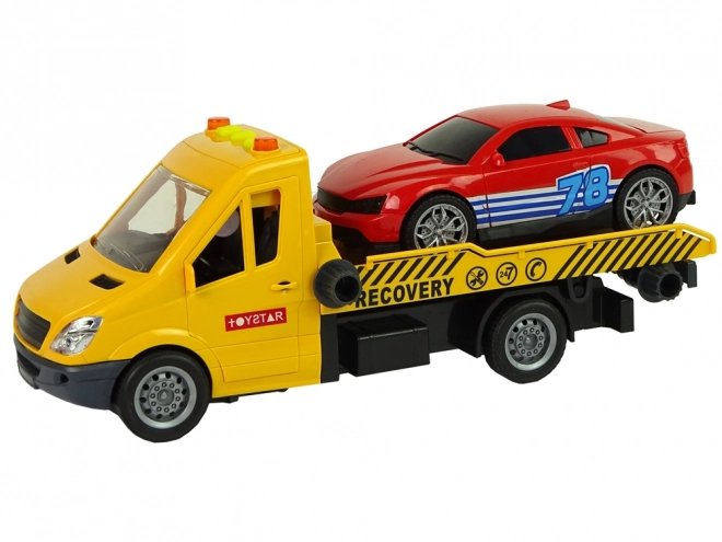 Mașinuță transportor platformă cu sunete și lumini