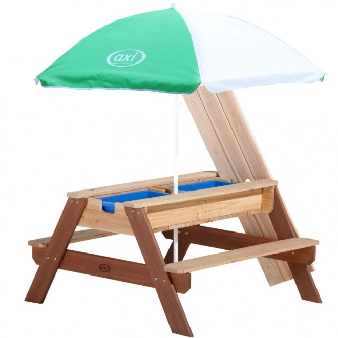 Masa de picnic Nick cu bancă și umbrelă AXI