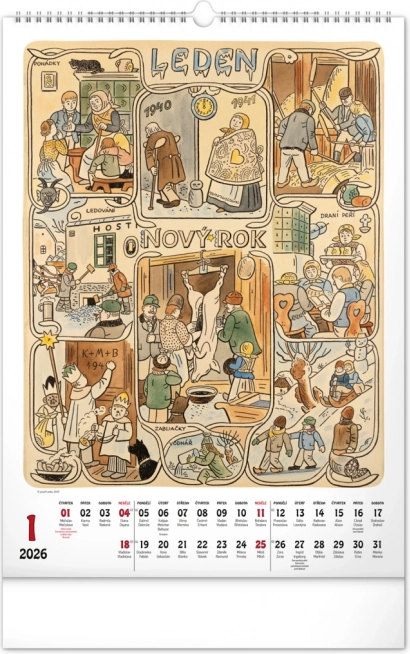 Calendar de perete Josef Lada 2026
