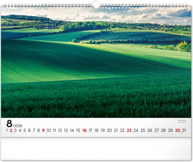 Calendar de perete Panoramata Cehia 2026
