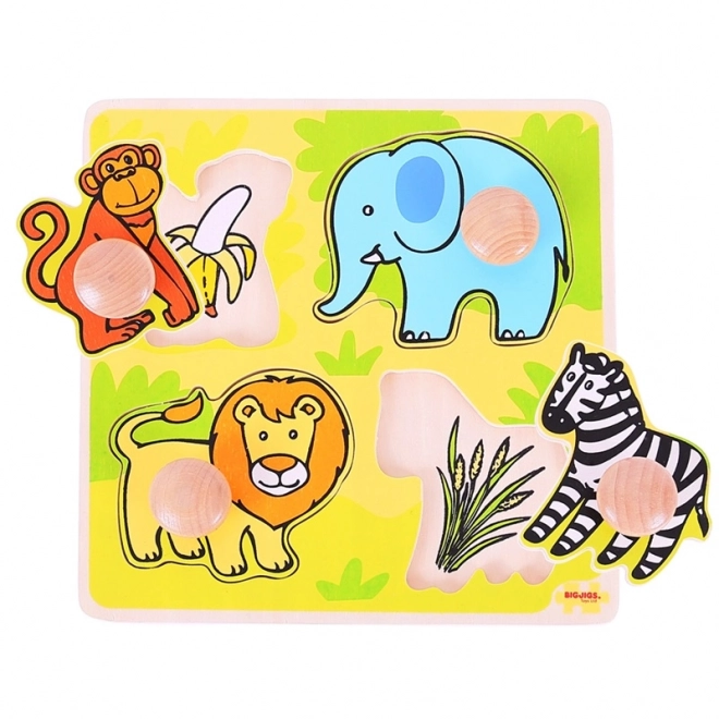 Primul puzzle safari pentru copii de la Bigjigs Toys