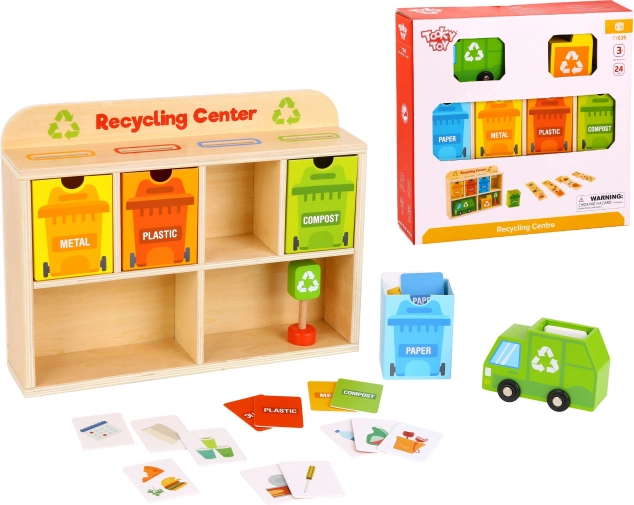 Tooky Toy Centrul Educațional de Reciclare din Lemn
