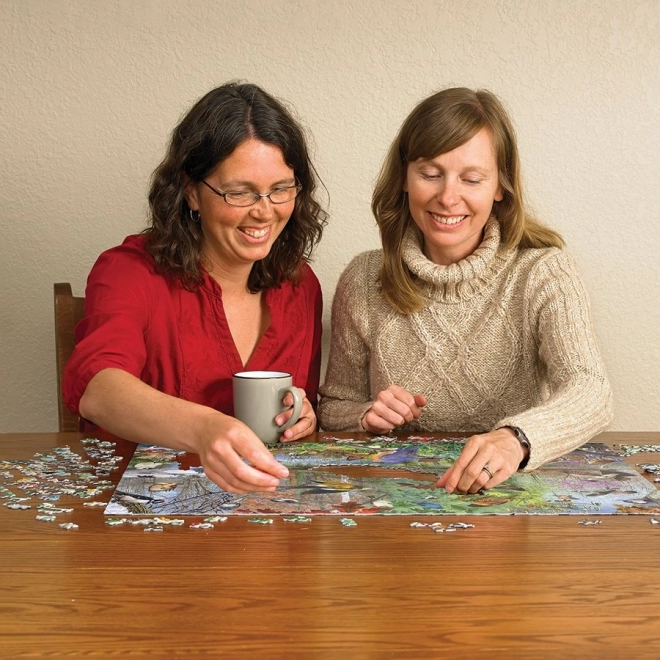 Puzzle păsări în anotimpuri 1000 de piese