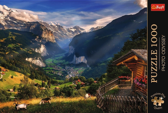 Puzzle Lauterbrunnen Elveția 1000 piese