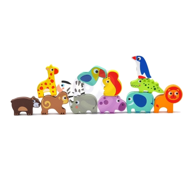 Koko copii din lemn animale Safari