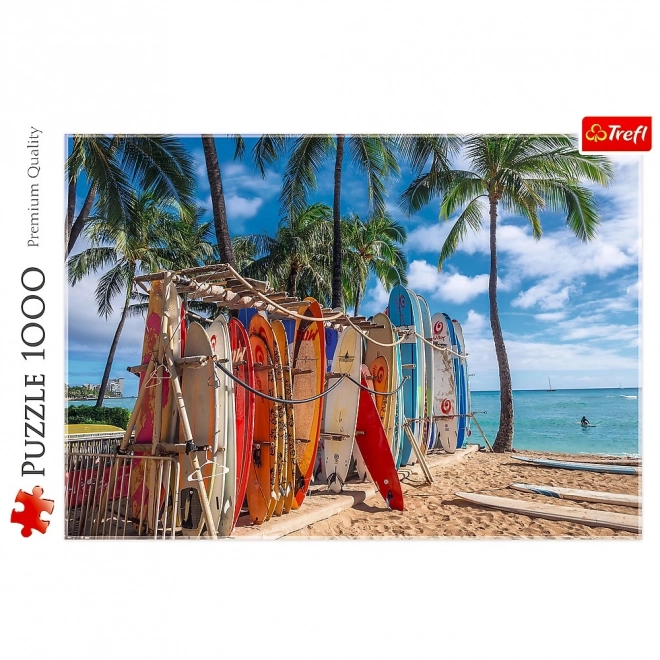 Puzzle Plaja Waikiki, Hawaii 1000 piese