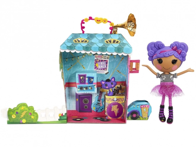 Lalaloopsy mare păpușă rock Storm E Sky cu pisică