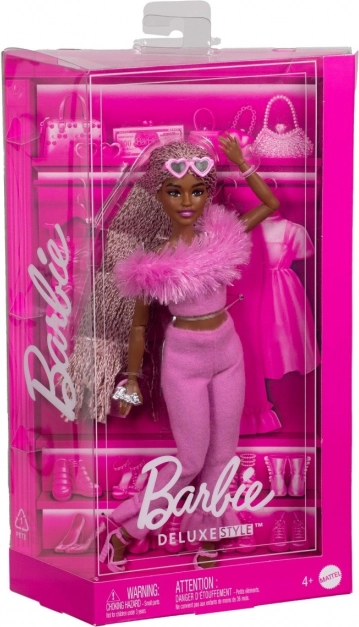 barbie deluxe style – set roz pufos