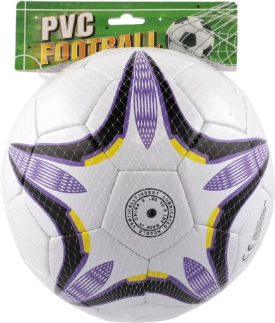 Minge de fotbal alb-violet 23 cm