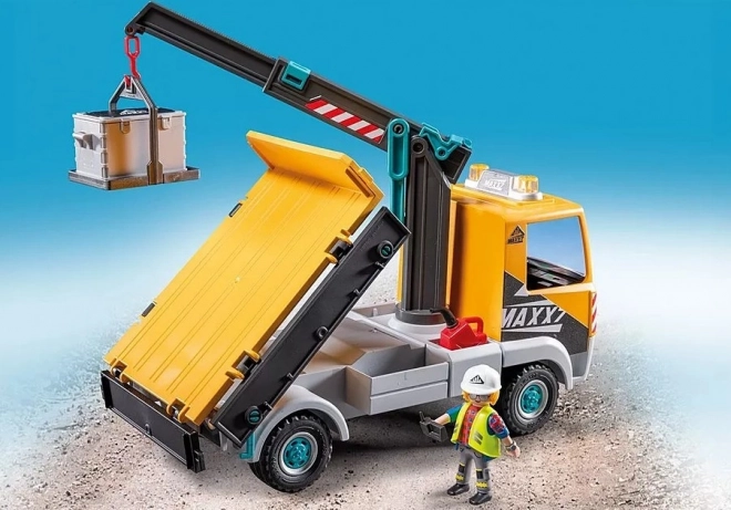 Camion de construcții Playmobil cu macara