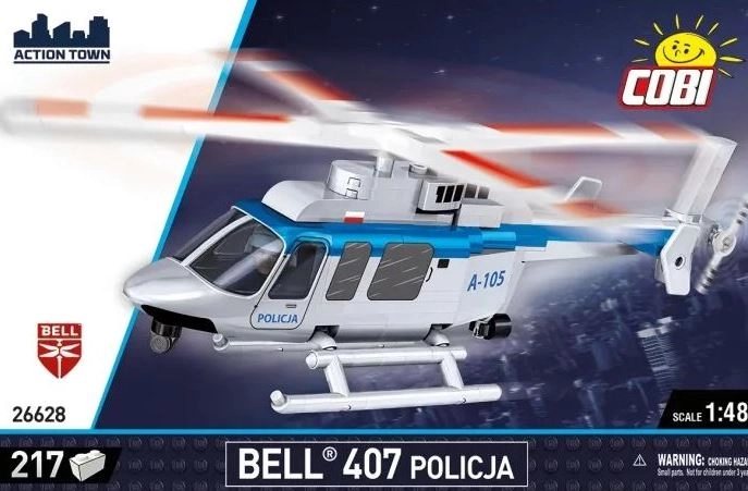 Cobi set de construcție Bell 407 Police – elicopter civil 1:48