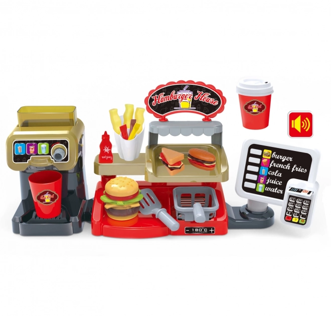 Set Fast Food XXL cu Casă de Marcat și Distribuitor Băuturi