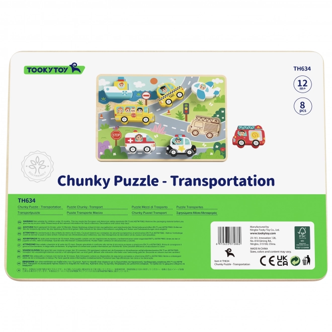 Puzzle din lemn vehicule oraș