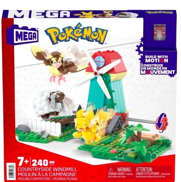 set construcție pokemon moara de vânt veselă