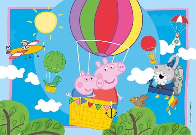 Peppa Pig: Peppino aventuri puzzle 2x12 piese
