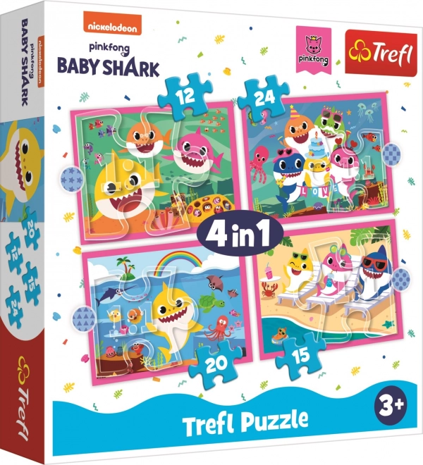 Puzzle Progresiv Baby Shark de la Trefl