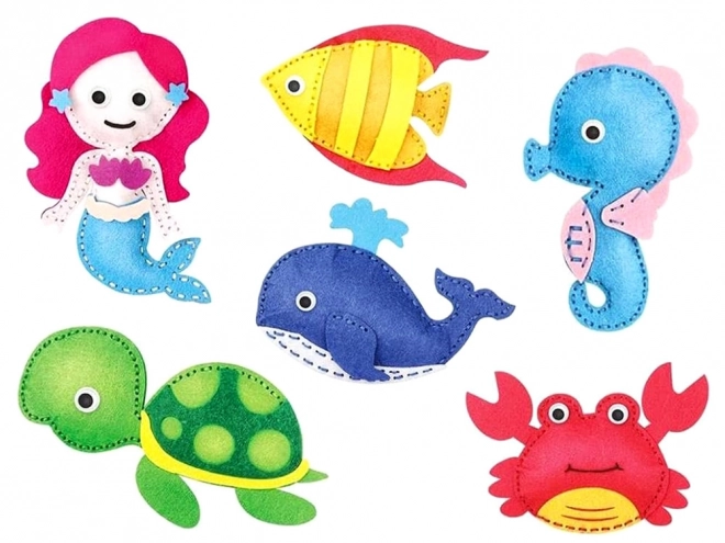 Set creativ faceți singur animale marine din fetru