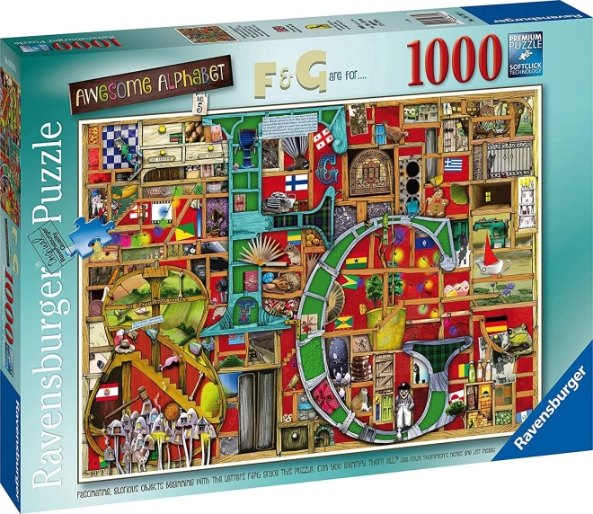 Puzzle 1000 piese alfabetul uimitor F & G