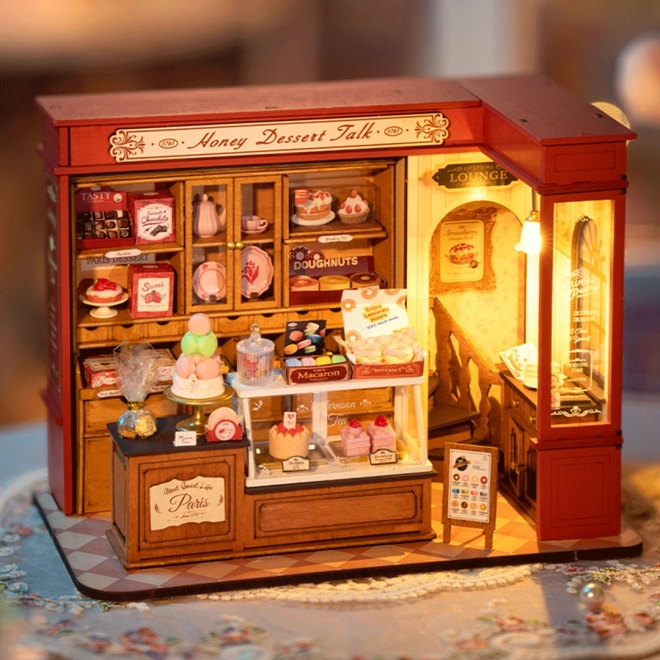 Rolife DIY 3D puzzle din lemn Cofetărie