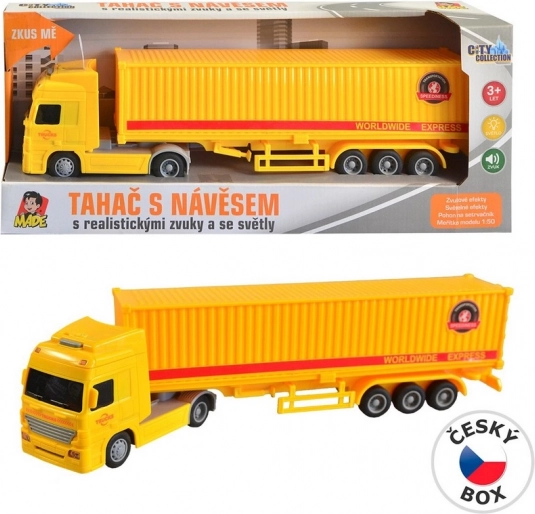 Camion cu container pe inerție