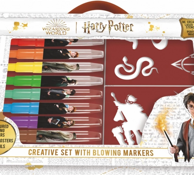 Set creativ de markere suflante Harry Potter