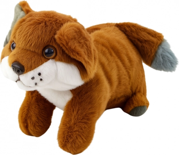 Vulpiță de pluș maro-ruginiu 28 cm