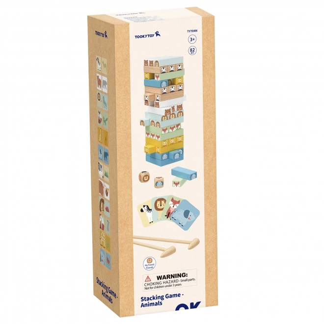 Joc de îndemânare Turnul instabil cu animale Tooky Toy