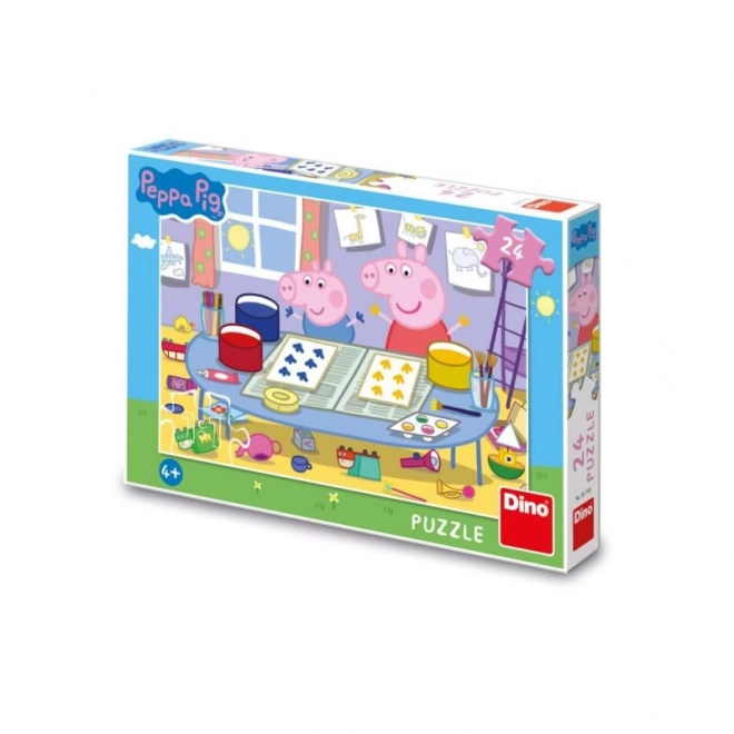 Producătorul de puzzle-uri Peppa pig cu 24 de piese