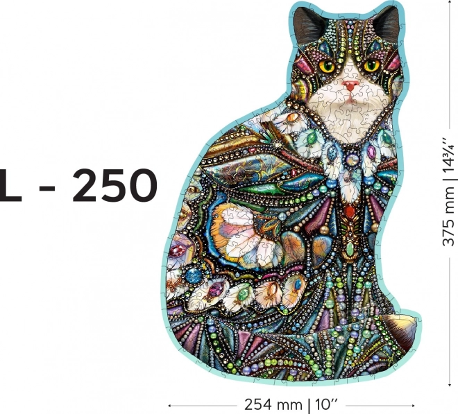Puzzle din lemn Pisică Decorativă 250 piese