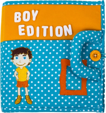 Carte interactivă pentru copii Quiet Book, Băiat
