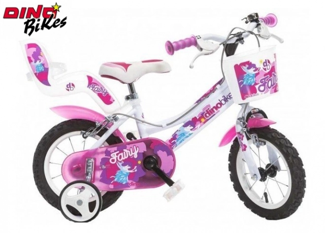 bicicletă copii 12 inch Dino Bikes alb