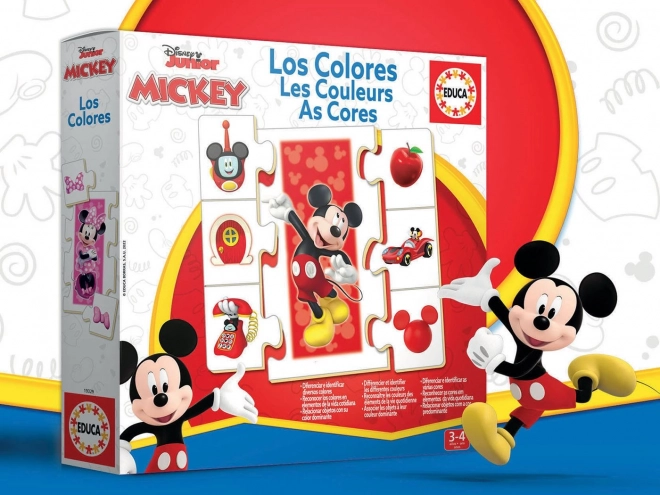 Educa puzzle Mickey și prietenii: Învață culorile