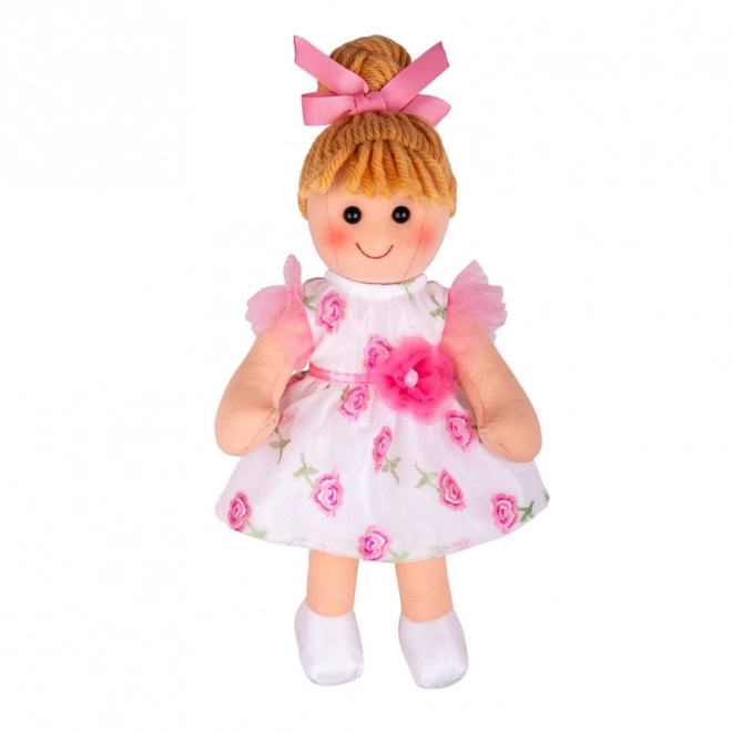 Păpușa textilă Megan de la Bigjigs Toys, 34 cm