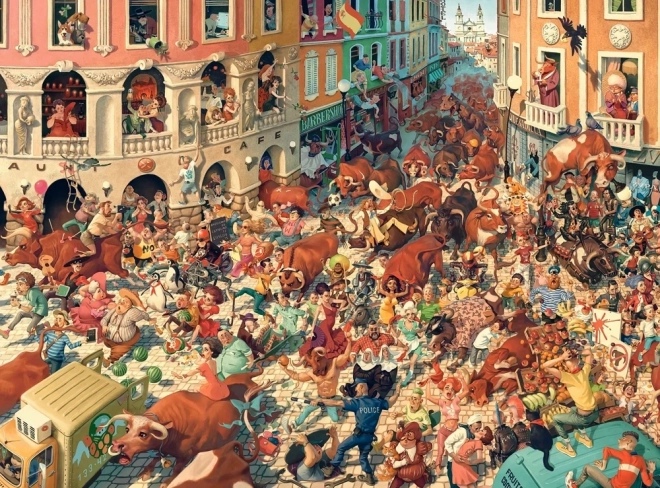 Castorland puzzle art collection corrida în pamplona 3000 piese