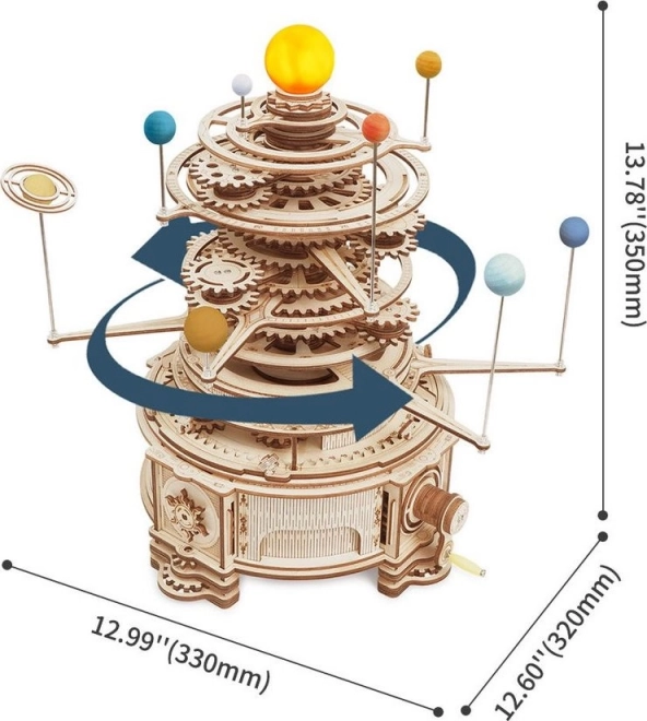 Piesă de puzzle Robotime Rokr 3D din lemn - Sistemul Solar