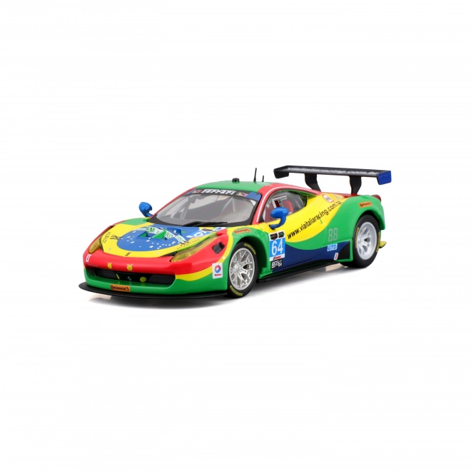 Mașinuță model Ferrari Racing 458 Italia GT3 2015 de la Bburago, scara 1:43