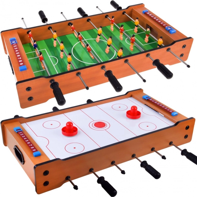 Joc de masă 2în1 – fotbal de masă și air hockey