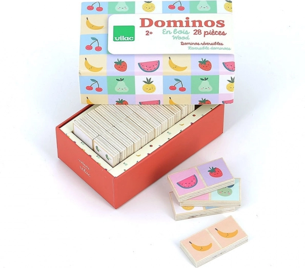 Domino din lemn Fructe și Legume de Sarah Betz