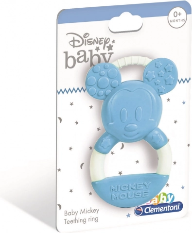 Jucărie de dentiție MICKEY Mic – inel senzorial moale pentru bebeluși