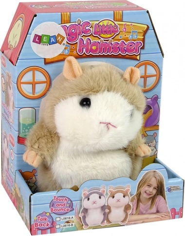 Hamster interactiv de pluș care vorbește și repetă cuvinte