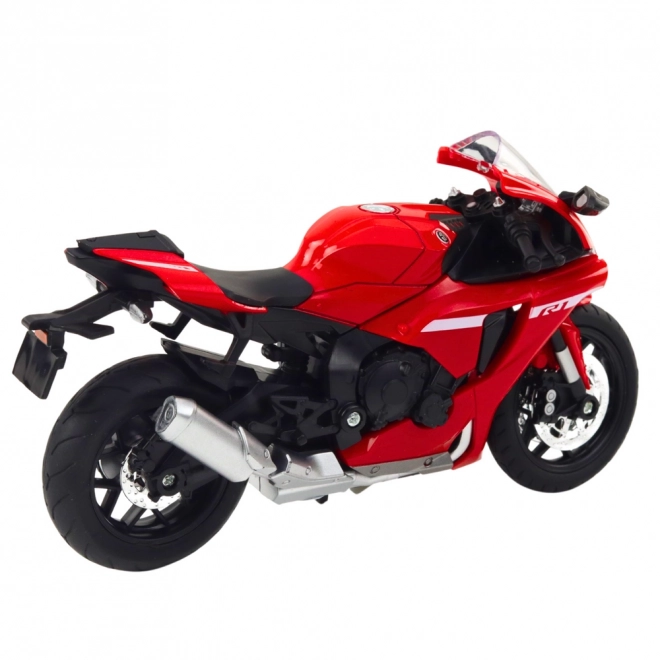 Motocicletă sport metalică Roșie R1 1:12