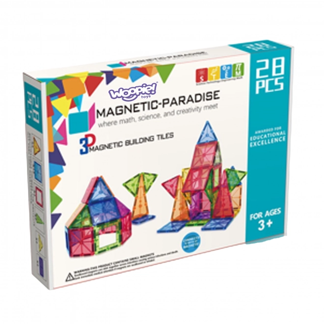 Klocki magnetice WOOPIE Montessori 3D