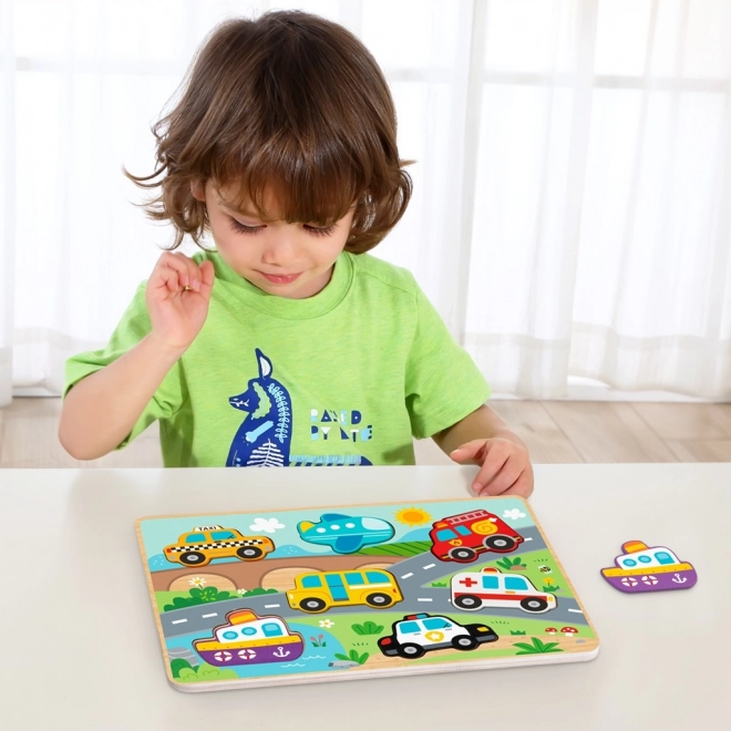 Puzzle inserție Transport