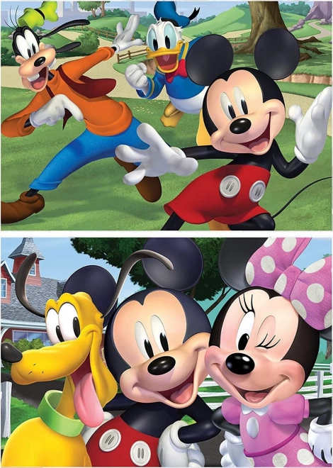 Puzzle din lemn Mickey și prietenii 2x50 piese